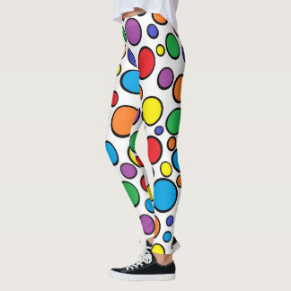 Färgrik polka dots leggings