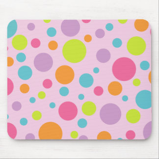 Färgrik polka dots Mousepad Musmatta