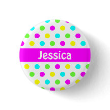 Färgrik polka dots - ungenamn knäppas