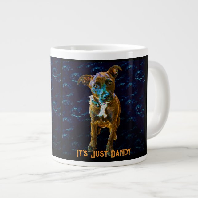 Färgrik Pop Art-porträtt — "It's Just Dandy" Jumbo Mugg (Framsida höger)
