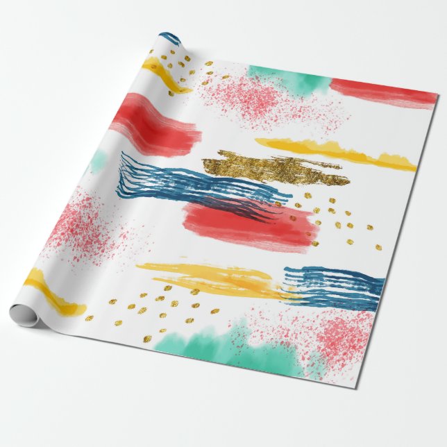 Färgrik Presentpapper (Utrullad)