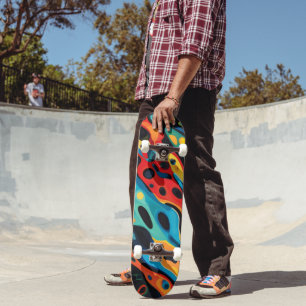 Färgrik psykedelisk mönster mini skateboard bräda 18,5 cm