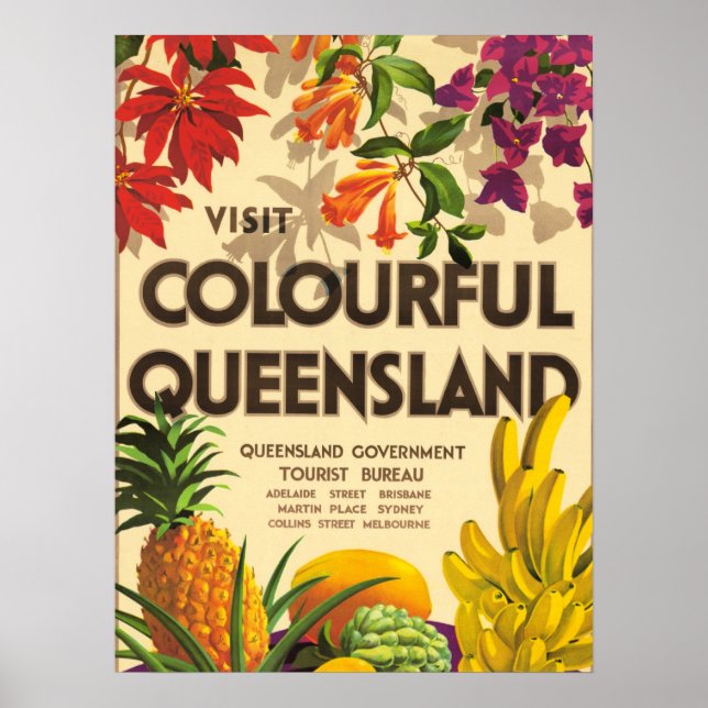 Färgrik Queensland, Australien Poster (Framsidan)
