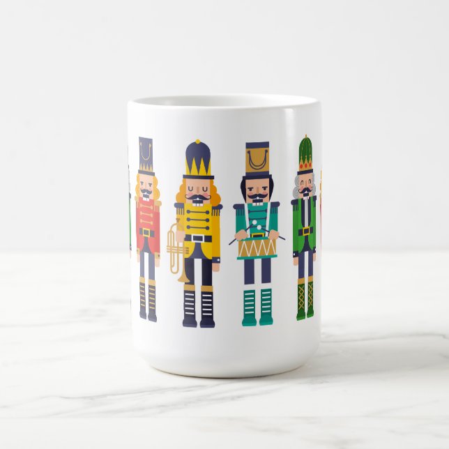 Färgrik rad moderna nötknäppare kaffemugg (Center)