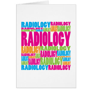 Färgrik radiologi hälsningskort