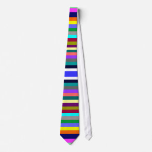 Färgrik randig mönstrad Tie Slips