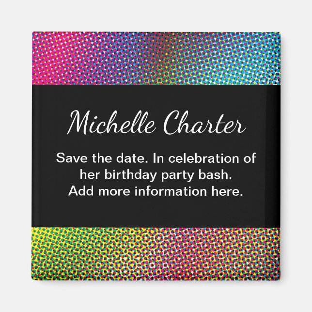 Färgrik Raster Magnet (Framsidan)