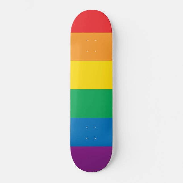 Färgrik regnbågedesign för pride | skateboard bräda 20,5 cm (Framsida)