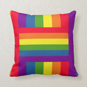 Färgrik regnbågeflaggagay pride kudde