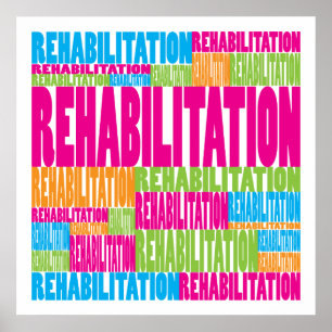 Färgrik rehabilitering poster