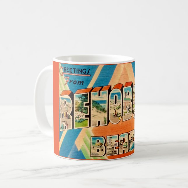 Färgrik Rehoboth Beach  Kaffemugg (Framsida vänster)