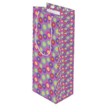 Färgrik Retro Blommig Mönster Lila Rosa Grön