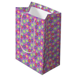 Färgrik Retro Blommig Mönster Lila Rosa Grön