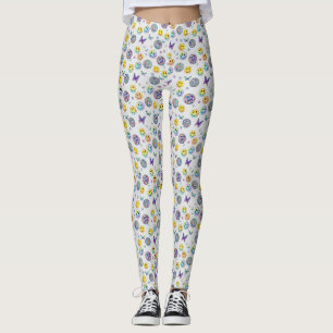 Färgrik Retro Diskomönster Leggings