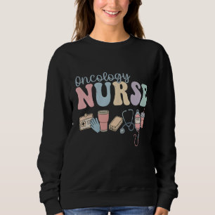 Färgrik Retro-estetik för Onkologisjuksköterskor T Shirt
