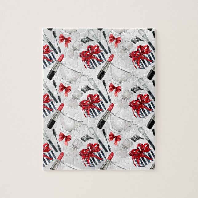 Färgrik Retro för smink trendig flickaktigt Pussel (Vertikal)