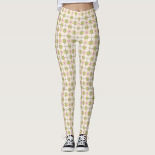Färgrik retro mönsterbakgrund 3 leggings