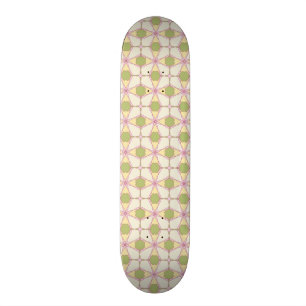 Färgrik retro mönsterbakgrund 3 skateboard bräda 19,5 cm