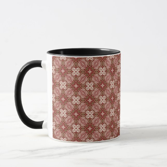 Färgrik retro mönsterbakgrund 4 mugg (Vänster)