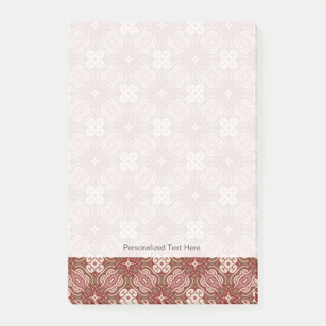 Färgrik retro mönsterbakgrund 4 post-it block (Framsida)