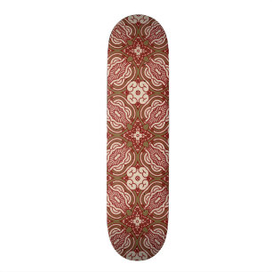 Färgrik retro mönsterbakgrund 4 skateboard bräda 20,5 cm