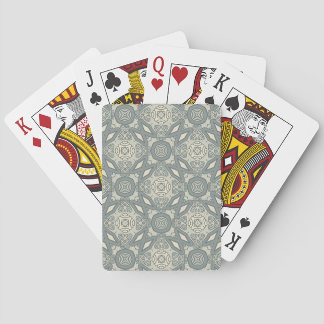Färgrik retro mönsterbakgrund 5 casinokort (Baksidan)