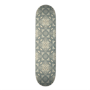 Färgrik retro mönsterbakgrund 5 mini skateboard bräda 18,5 cm