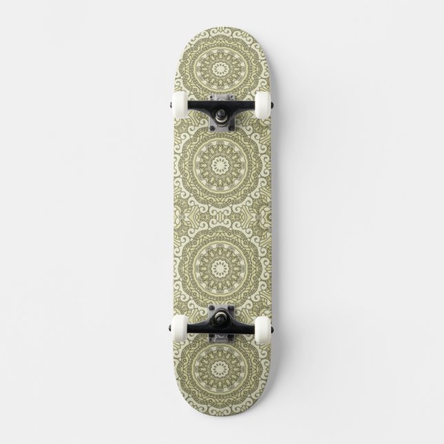Färgrik retro mönsterbakgrund 6 mini skateboard bräda 18,7 cm (Framsida)