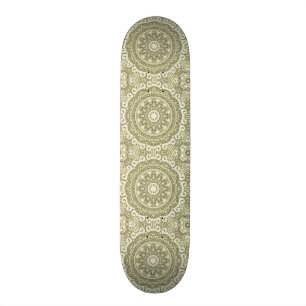 Färgrik retro mönsterbakgrund 6 mini skateboard bräda 18,7 cm