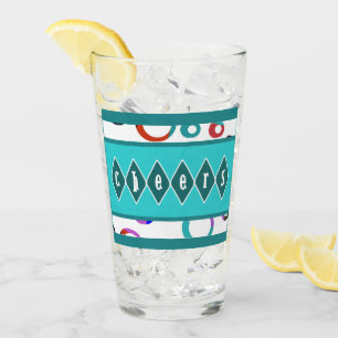 Färgrik Retro ringMCM-stil Glaskopp