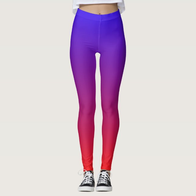 Färgrik Röd Och Blå Leggings (Framsida)