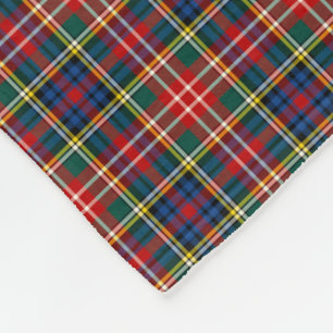 Färgrik röd skotsk Tartan för Christie klan Fleecefilt