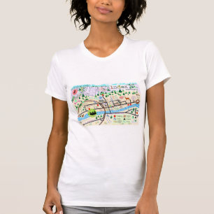 Färgrik rolig karta av det härliga indexet, t shirt