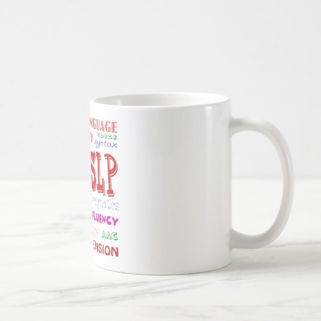 Färgrik rolig stilsort för talspråkpatolog kaffemugg (Höger)