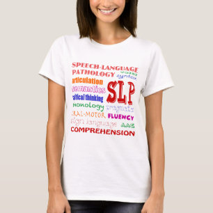 Färgrik rolig stilsort för talspråkpatolog t-shirt