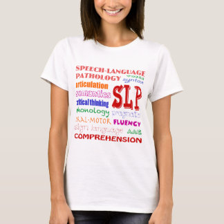 Färgrik rolig stilsort för talspråkpatolog t-shirt