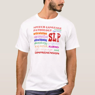 Färgrik rolig stilsort för talspråkpatolog tee shirt