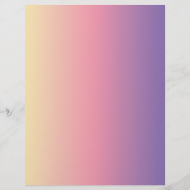 Färgrik rosa solnedgångsgradient Scrapbookpapper (Framsida)