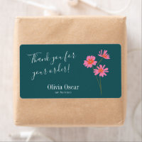 Färgrik Rosa Teal Grön Blommig Tacksamhet Företag