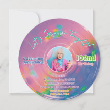 Färgrik Rosa Vinylskiva Musik Födelsedag