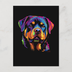 Färgrik Rottweiler Vykort