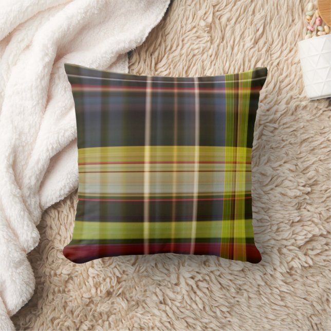 Färgrik Rutat Dekorativ Kudd Kudde (Filt)