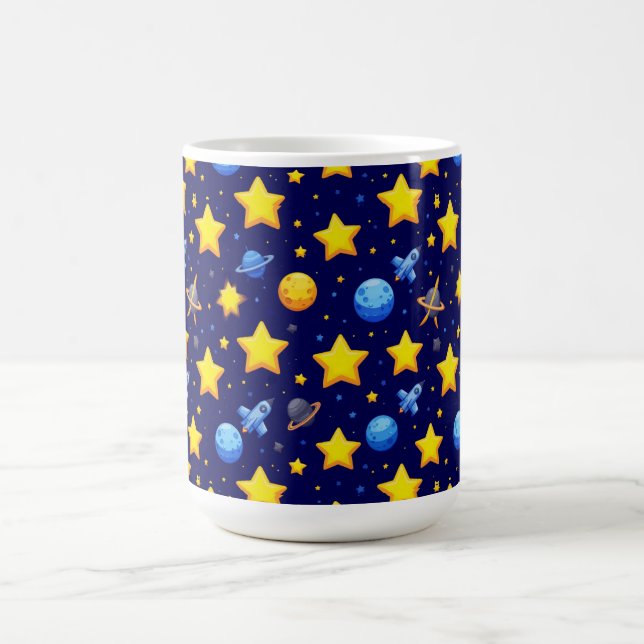 Färgrik rymdäventyr kaffemugg (Center)