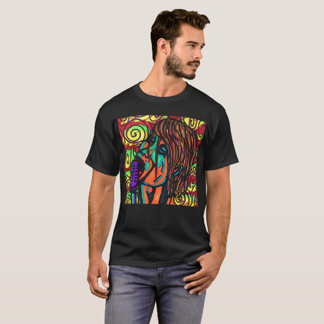 Färgrik sångare T-shirt2 Tröja (Hel framsida)