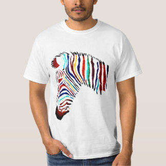 Färgrik sebraskjorta tee
