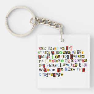 Färgrik Serenitybönakryl Keychain