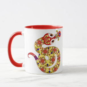 Färgrik serie för kinesisk Zodiacorm Mugg