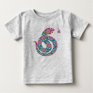 Färgrik serie för kinesisk Zodiacorm T-shirt