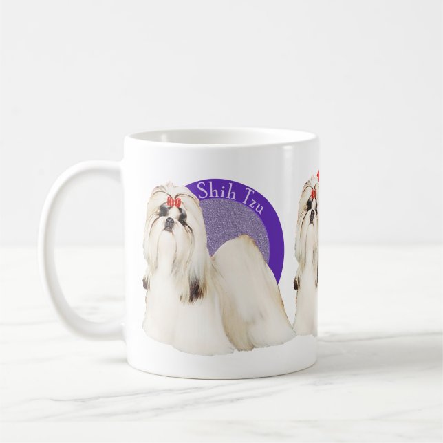 Färgrik Shih Tzu mugg (Vänster)