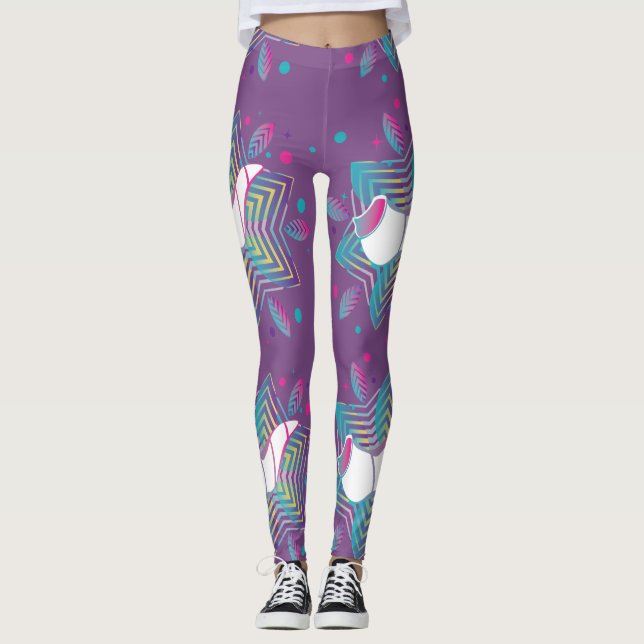 Färgrik shofar med mönster leggings (Framsida)